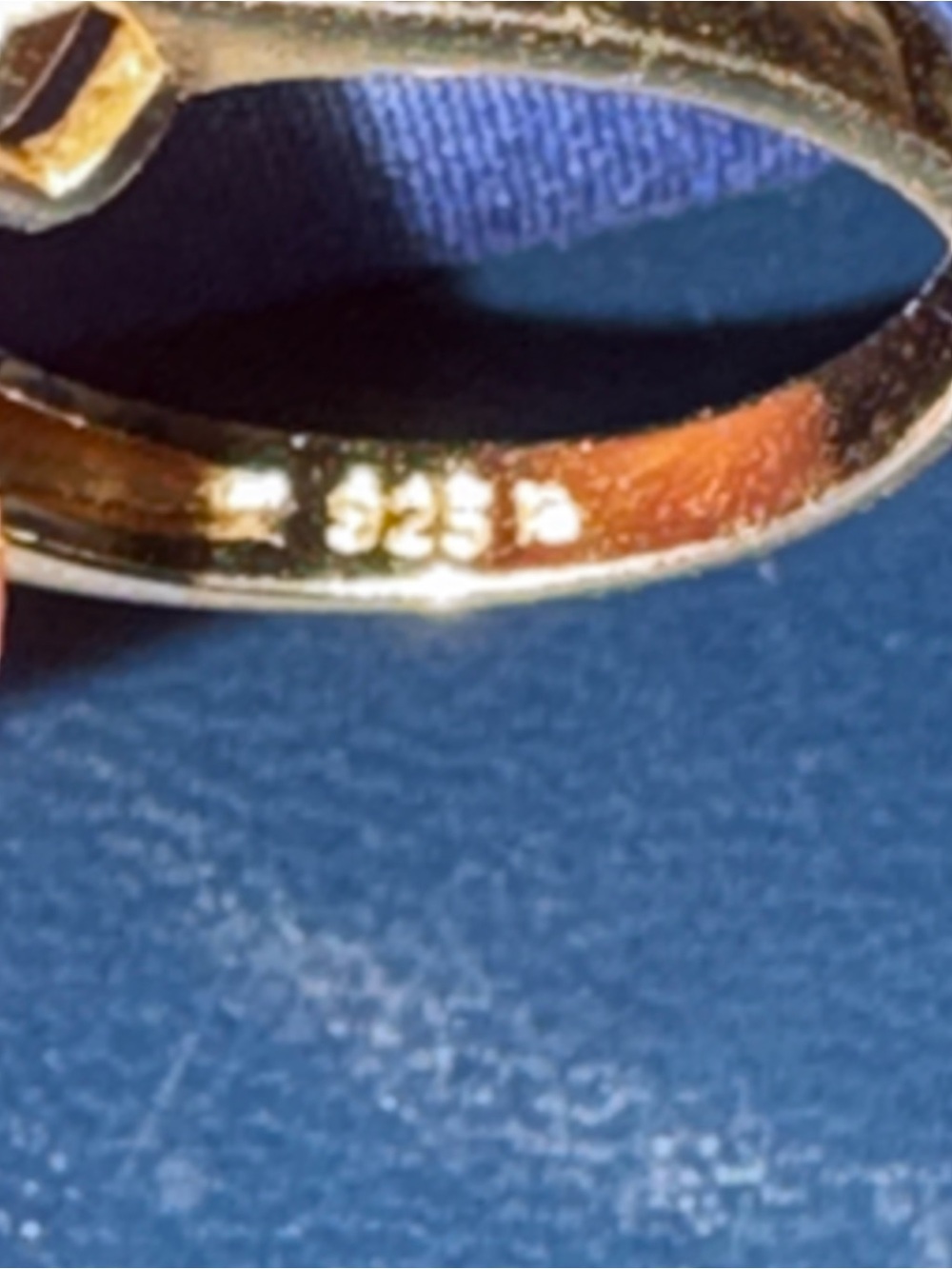 18k Genuine Yellow Gold Over Sterling Silver Amethyst Ring! - Picture 3 of 4